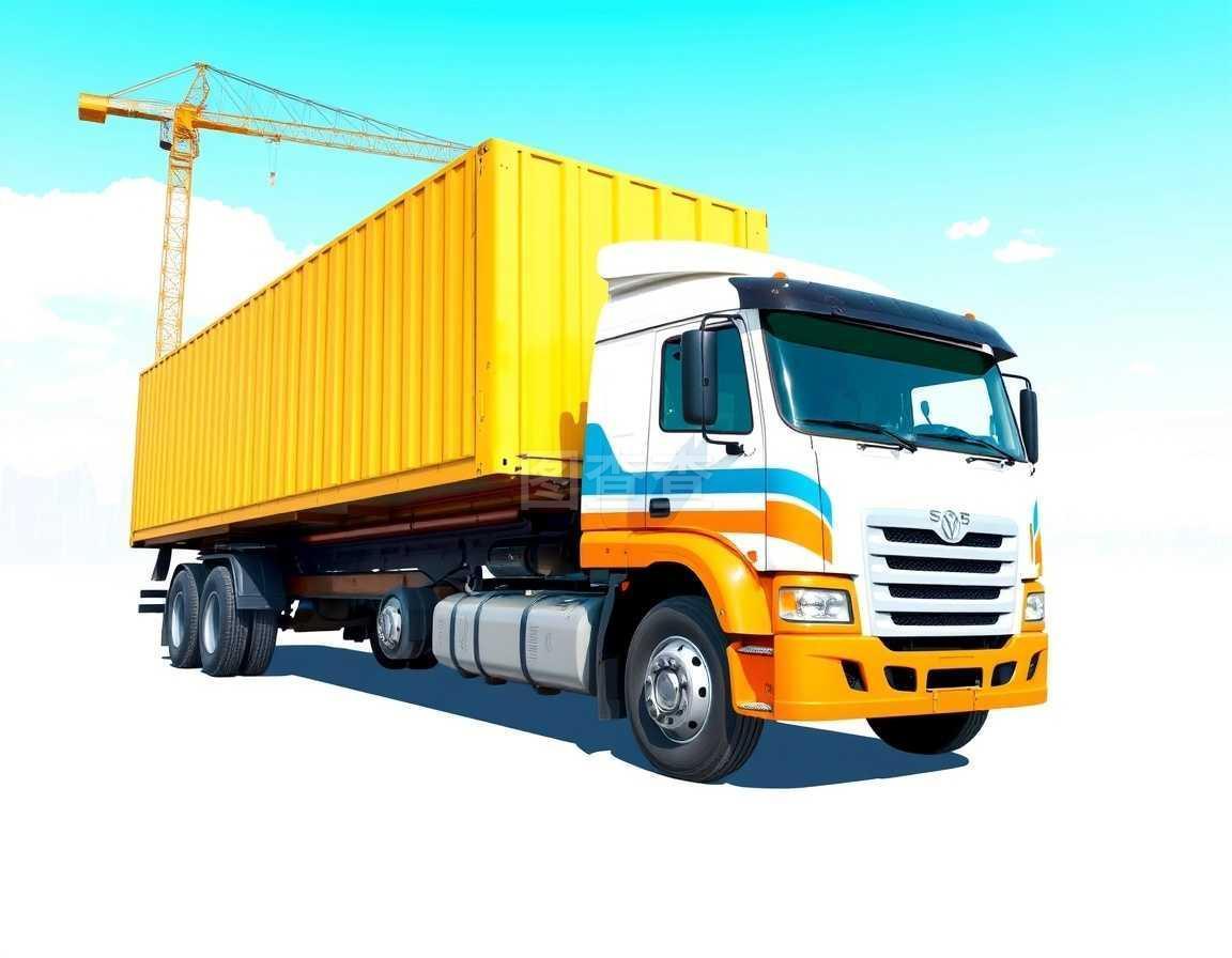 卡车运输在建筑工程中的应用与海报设计解析