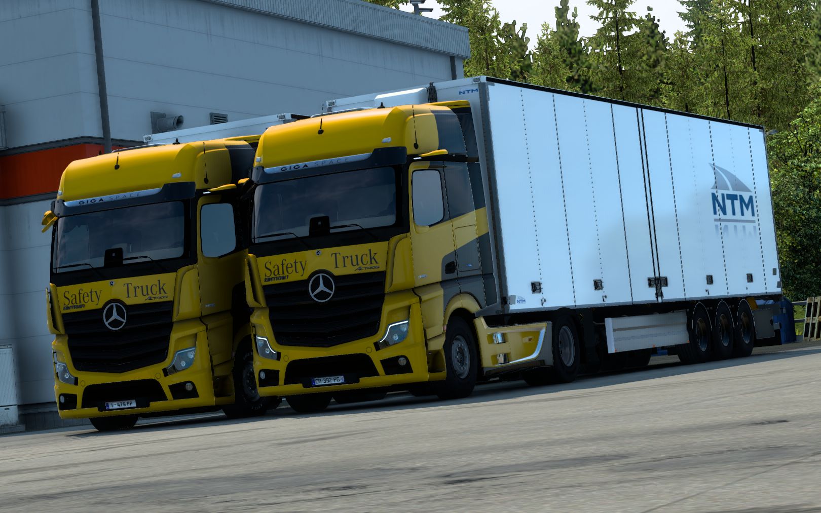 欧洲卡车模拟2联运体验 奔驰MP5运输21吨机油从奥斯陆到哥特堡